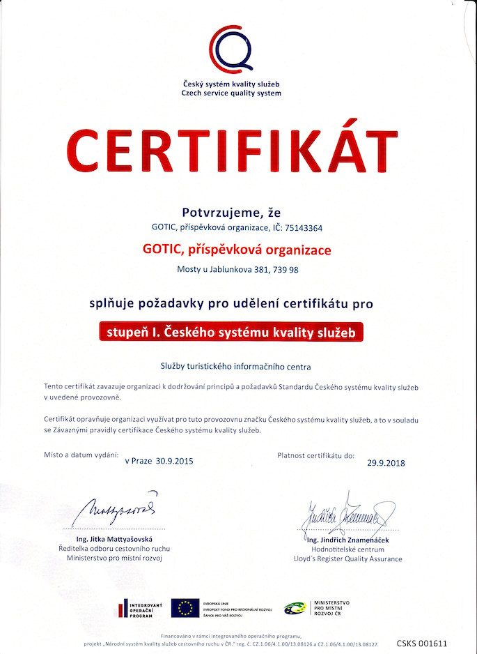 Certifikat 1.stupne